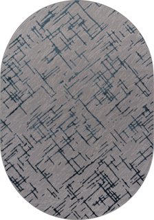 Ковер Liman F164 GREY-DARK BLUE ОВАЛ